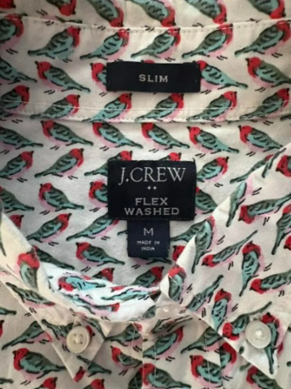 Mens Button Down Short Sleeve J Crew Shirt